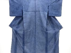 透かし織り 家屋風景模様小紋着物